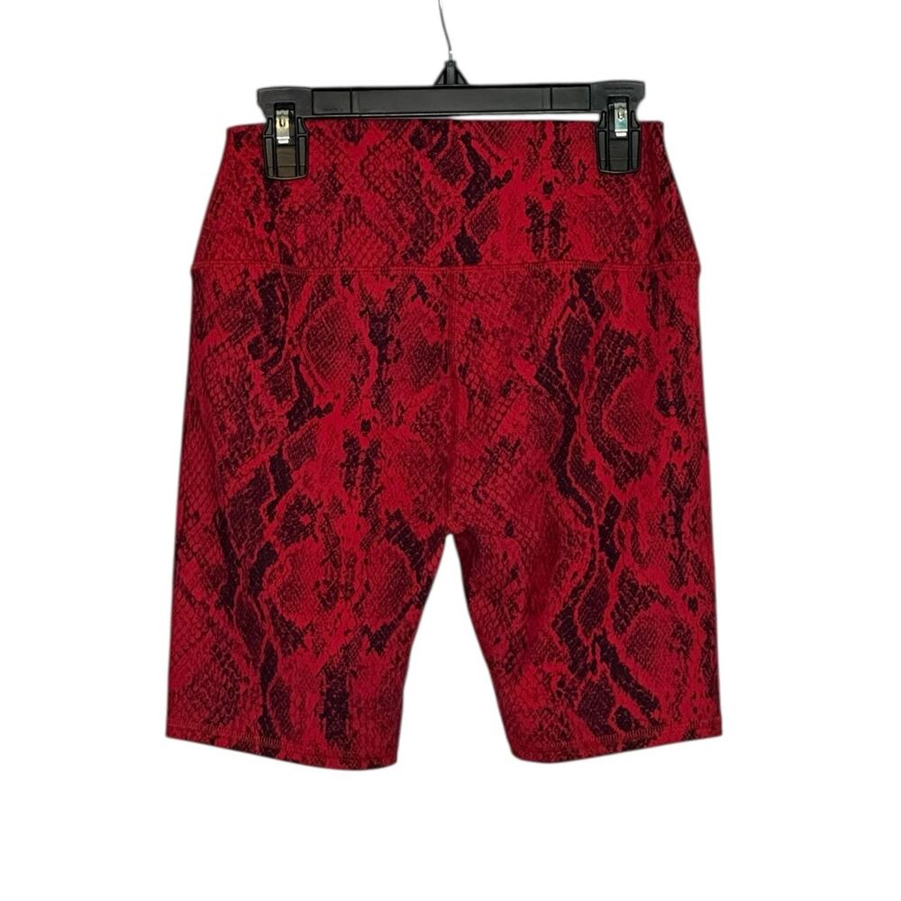 Alo Red Python Snake Print High Waist Vapor Biker… - image 2